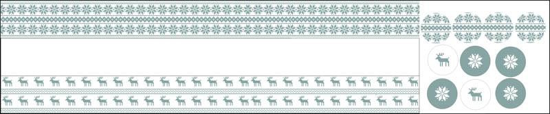 CHRISTMAS WREATH - REINDEERS PAT. 2 / light grey - sewing set