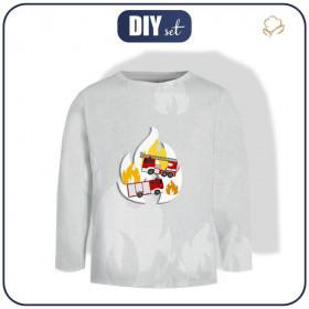 Longsleeve (98/104) - FIRE BRIGADE / acid (grey) - single jersey