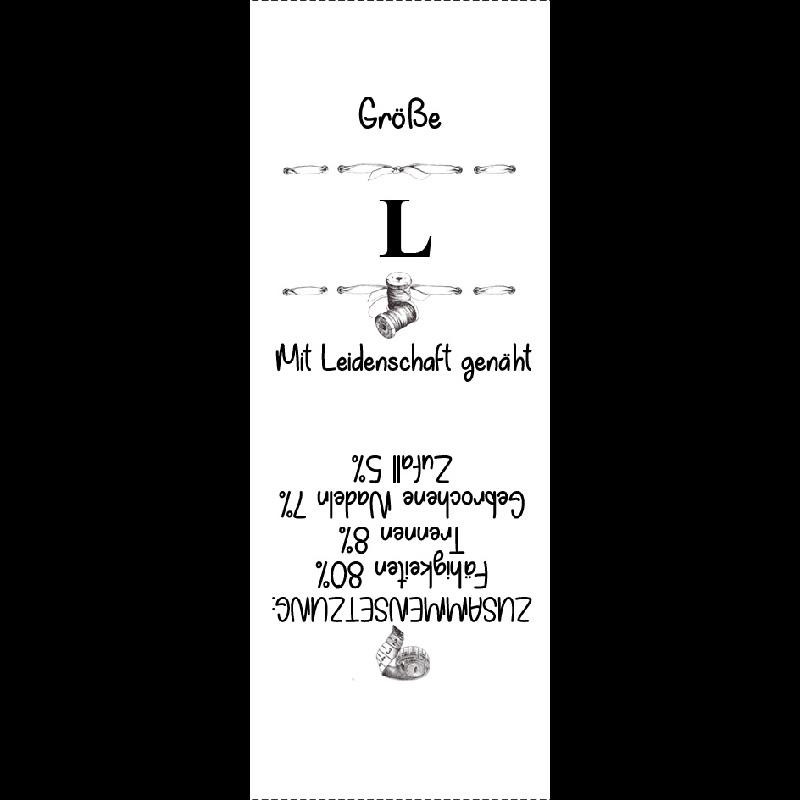 European care tag "CENTIMETER" DE - 9 pcs set / Choice of sizes