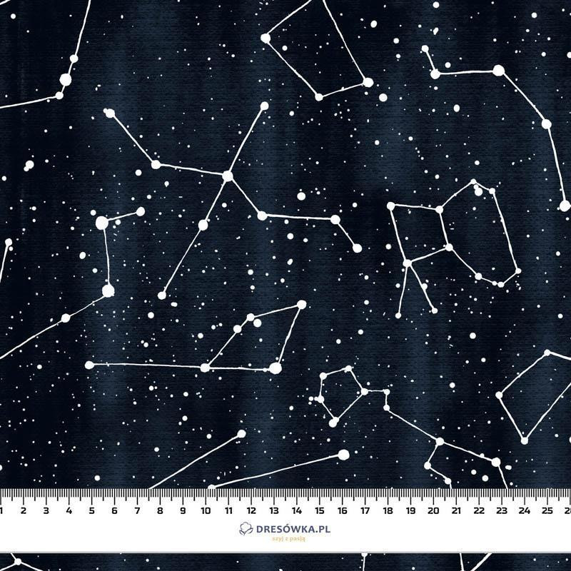 CONSTELLATIONS pat. 2 (GALACTIC ANIMALS) / navy - Cotton woven fabric