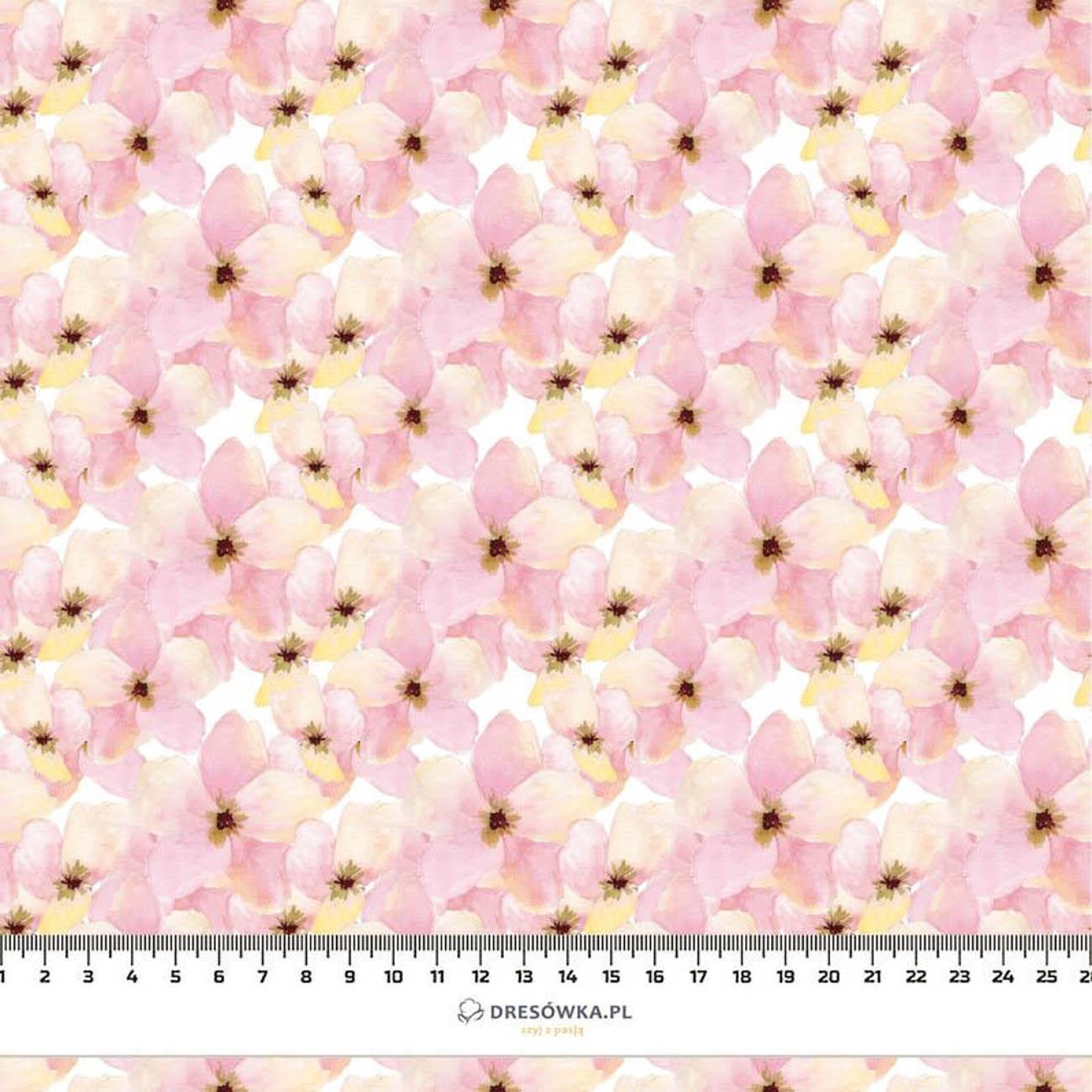 PINK FLOWERS (IN THE MEADOW) - Linen 100%