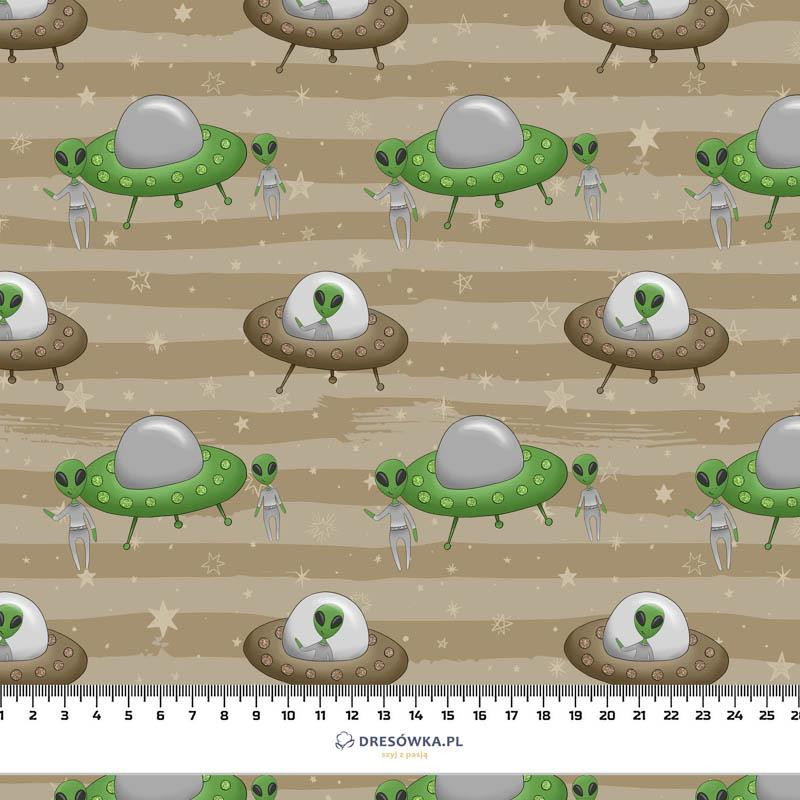 UFO / STRIPES (AREA 51) - Cotton woven fabric