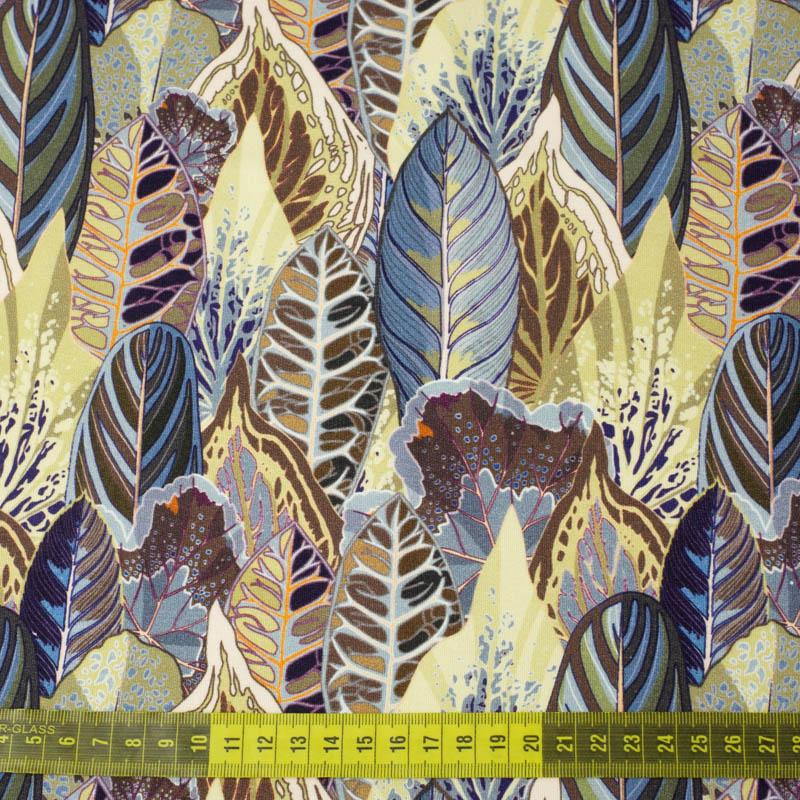 GREEN JUNGLE pat. 2 (VINTAGE) - looped knit fabric