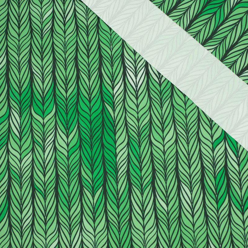 BRAID / green - Waterproof woven fabric