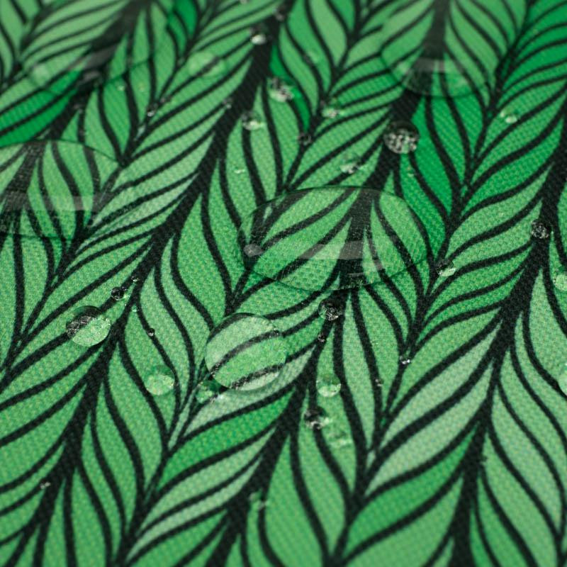 BRAID / green - Waterproof woven fabric