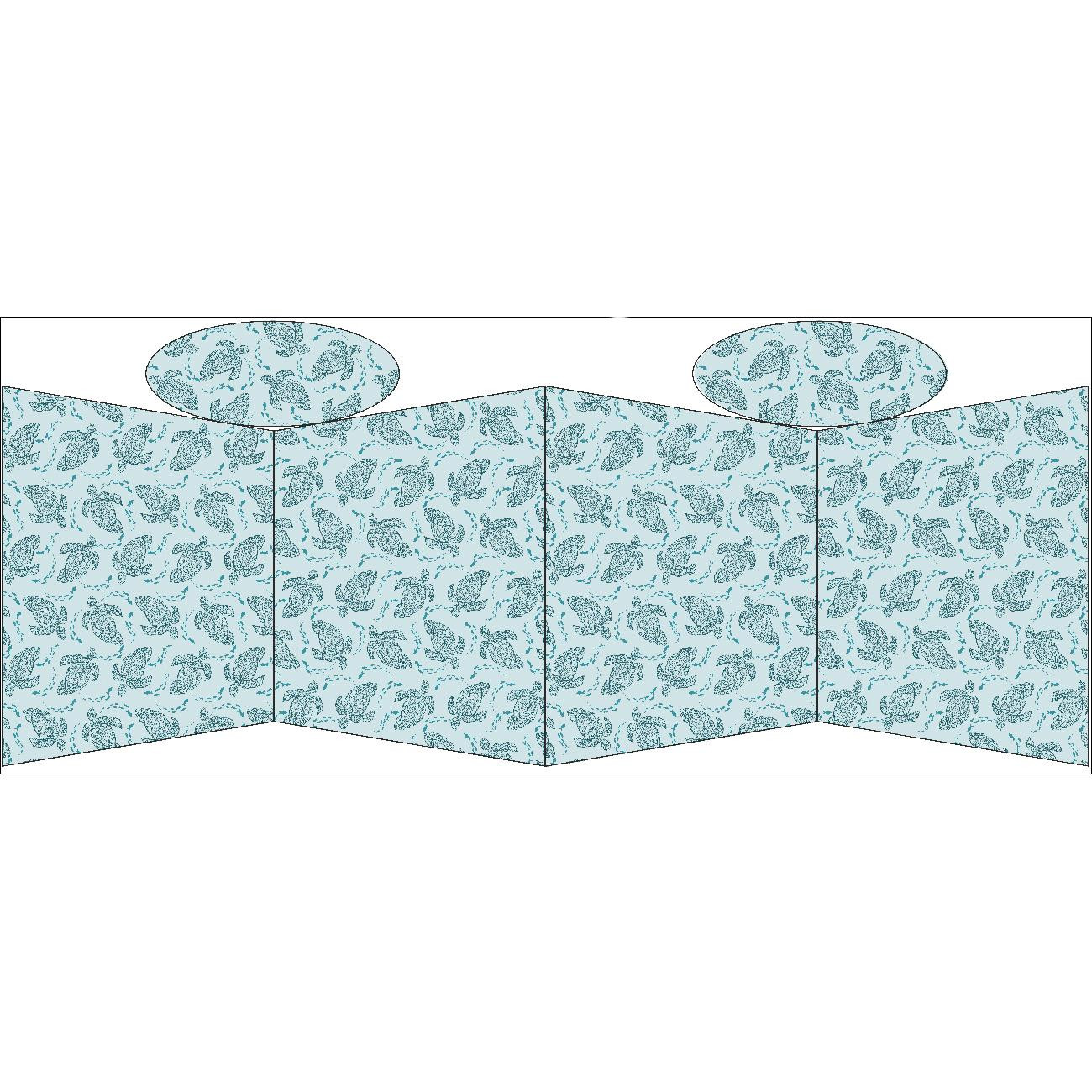 TOTE BAG - TURTLES AND SHOAL (BLUE PLANET) - sewing set