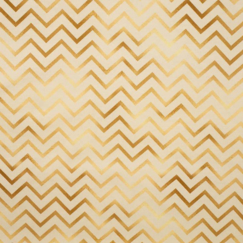 GOLDEN ZIGZAGS (GOLDEN OCEAN) / beige - looped knit fabric