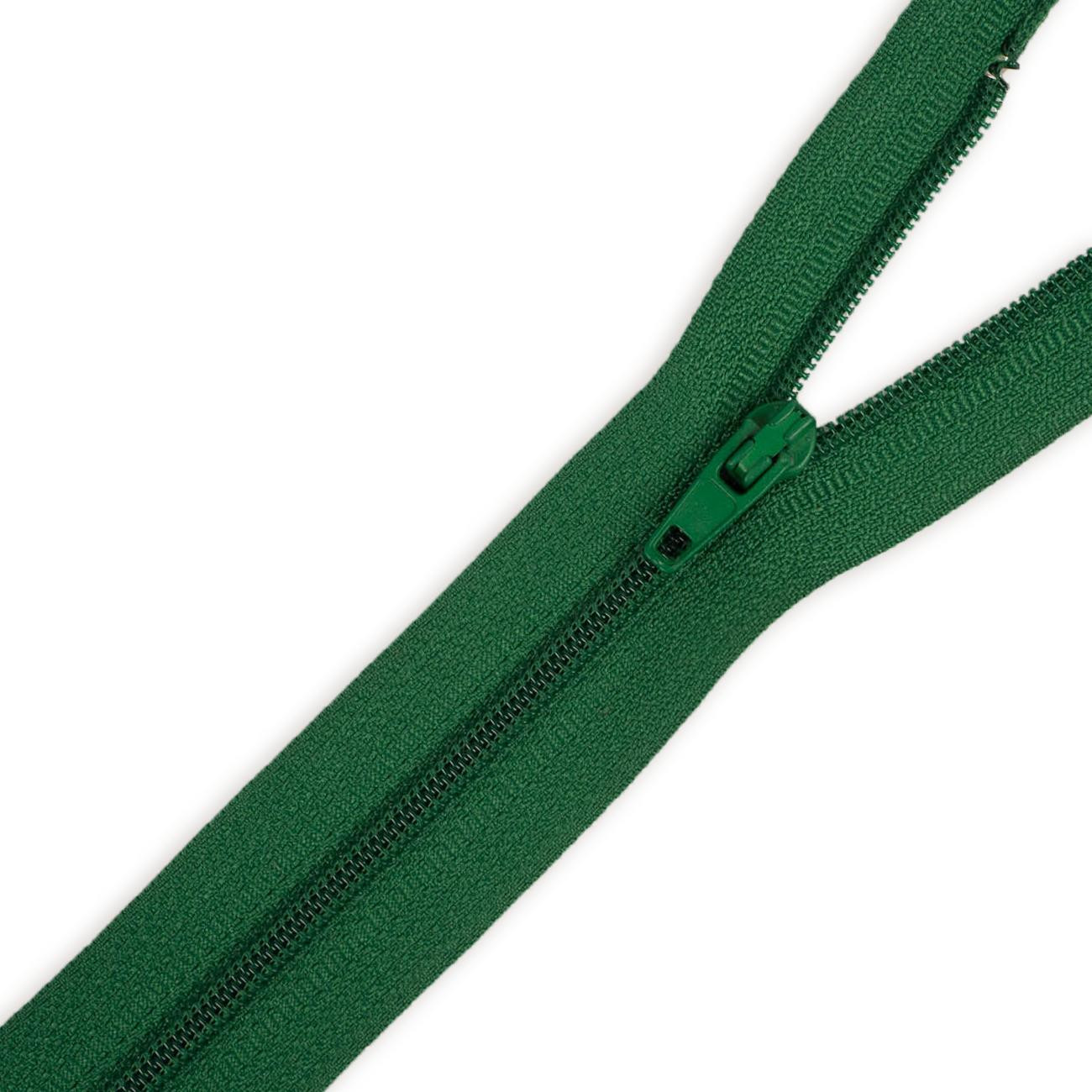 Coil zipper 14cm Closed-end - green