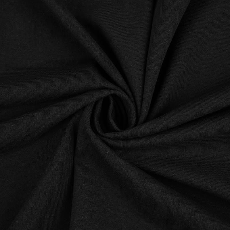 BLACK - Recycling jersey fabric with elastan