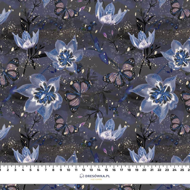 MOON LILIES (ENCHANTED NIGHT) - Waterproof woven fabric