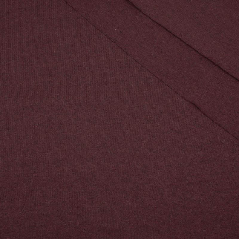 MAROON MELANGE - Recycling jersey fabric with elastan