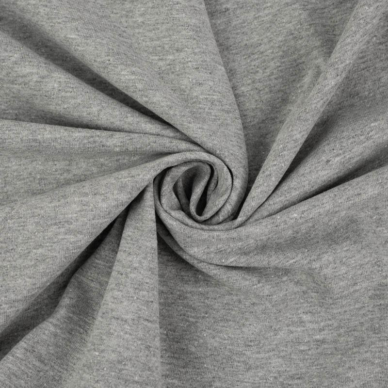 GREY MELANGE - Recycling jersey fabric with elastan