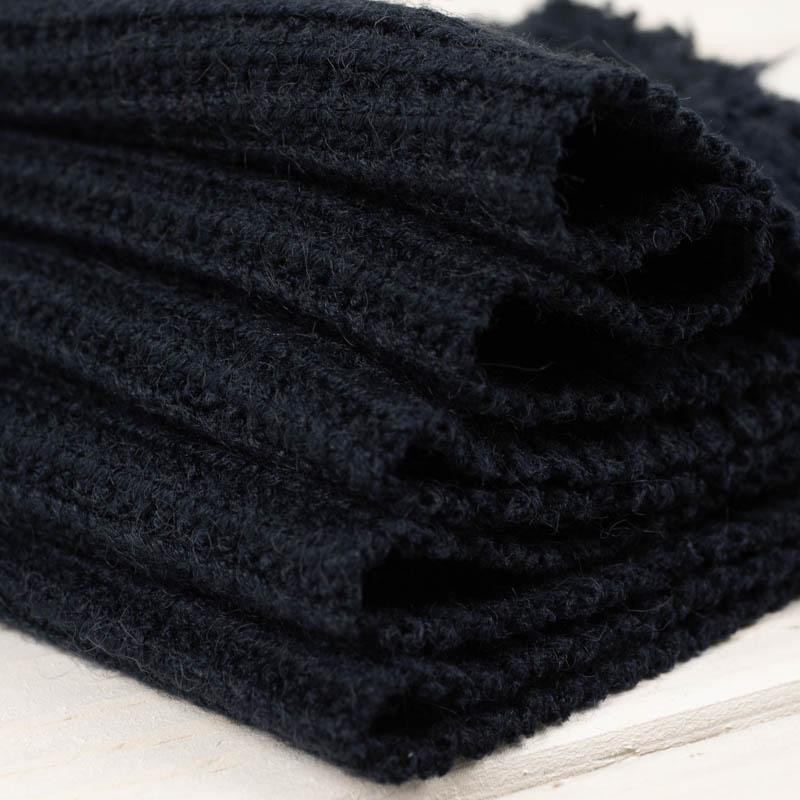 NAVY - Viscose sweater knit fabric