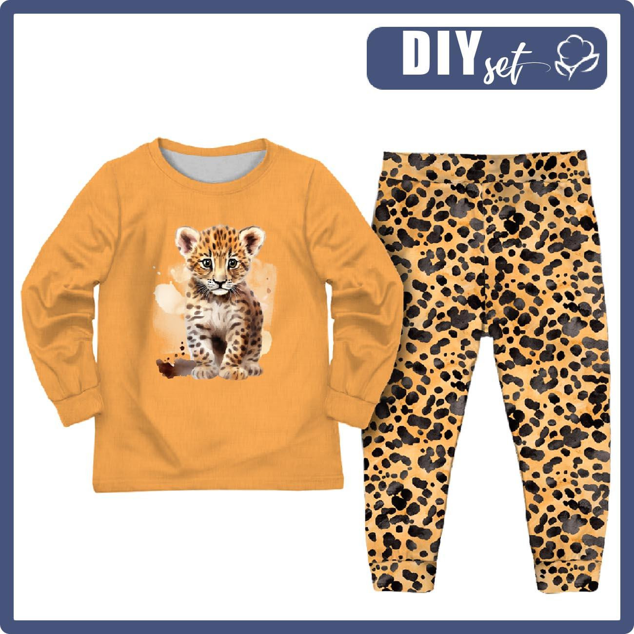 CHILDREN'S PAJAMAS " MIKI" - LITTLE LEOPARD - sewing set