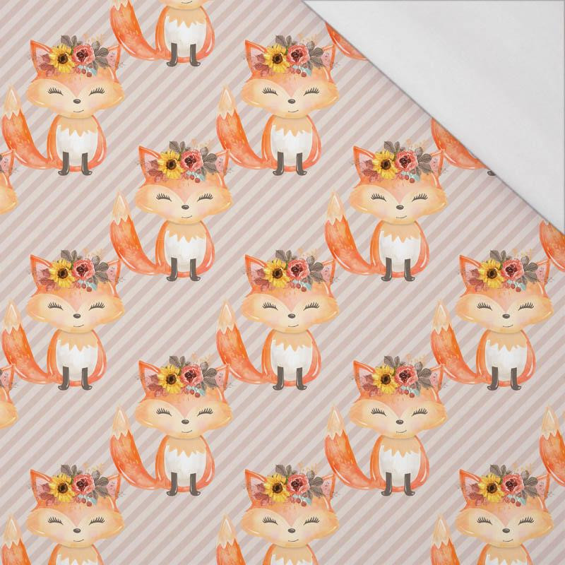 FOXES / diagonal stripes (FOXES AND PUMPKINS) - single jersey with elastane 