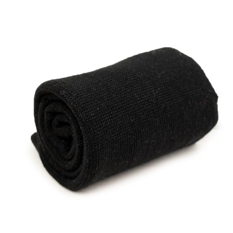 BLACK - recycling t-shirt elastic knit fabric