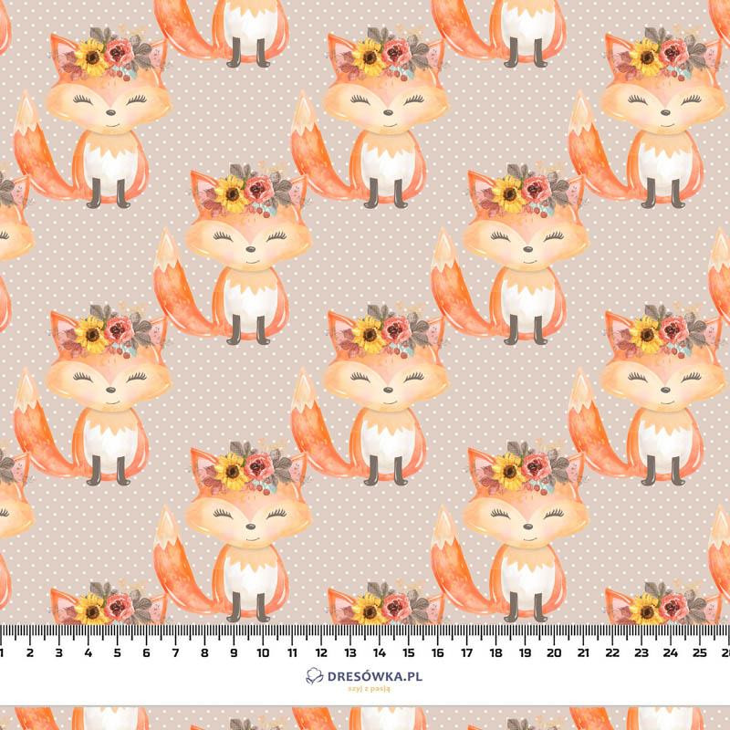 FOXES AND DOTS / beige (FOXES AND PUMPKINS)