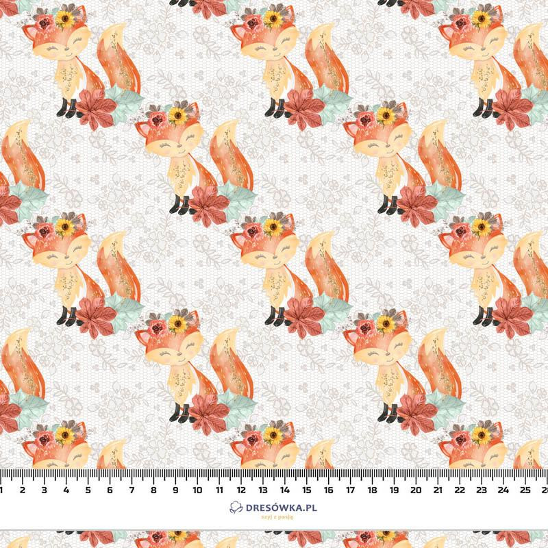 FOXES AND LEAVES (FOXES AND PUMPKINS) - single jersey with elastane 