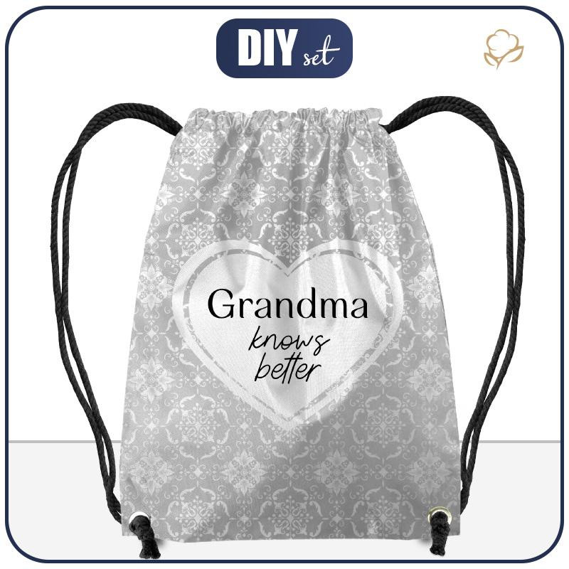 GYM BAG - GRANDMA KNOWS BETTER / damasco