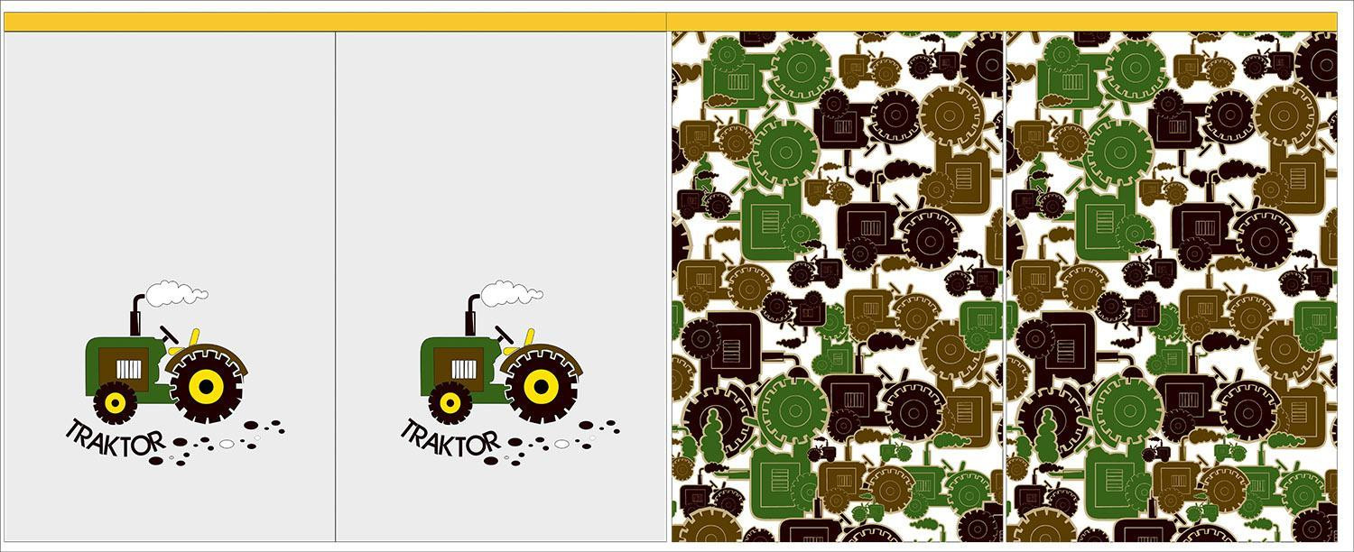 Gift pouches - TRACTOR GREEN - sewing set
