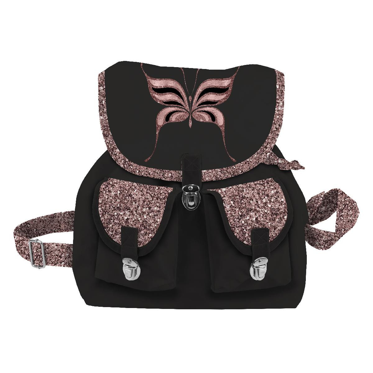 VINTAGE BACKPACK -  GLITTER BUTTERFLY - sewing set