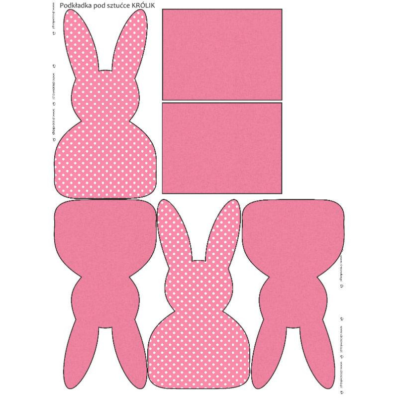 Cutlery bunny - DOTS / pink