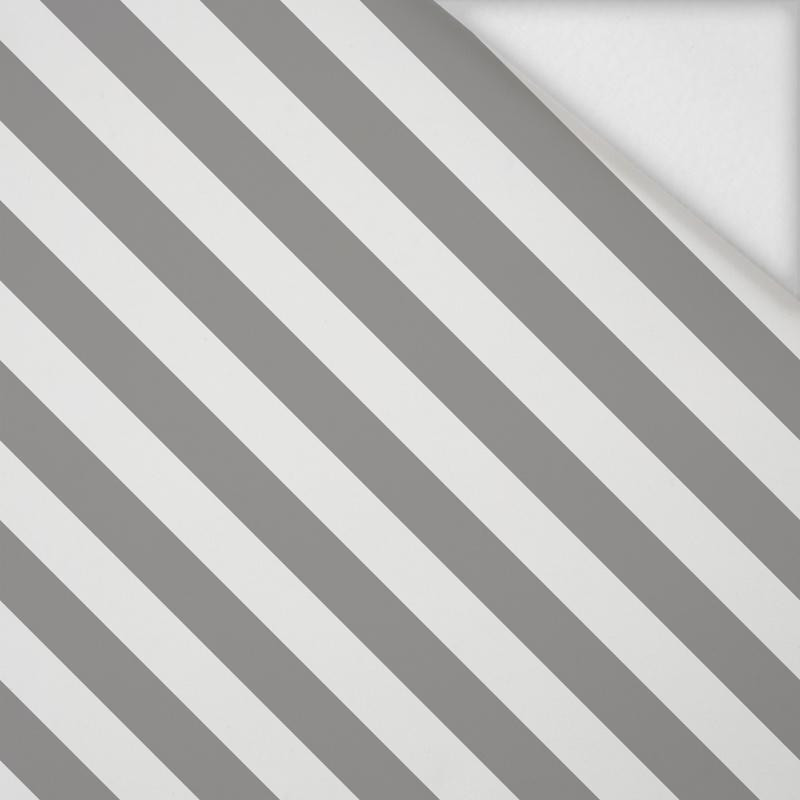 DIAGONAL STRIPES / grey - softshell