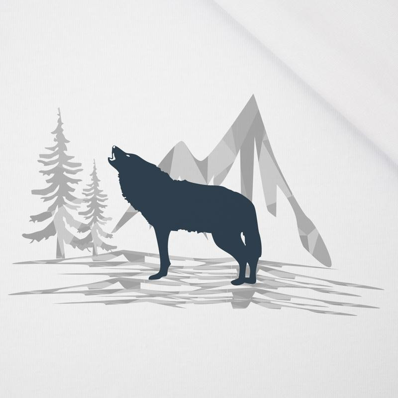 WOLF (ADVENTURE) / white - SINGLE JERSEY PANORAMIC PANEL 