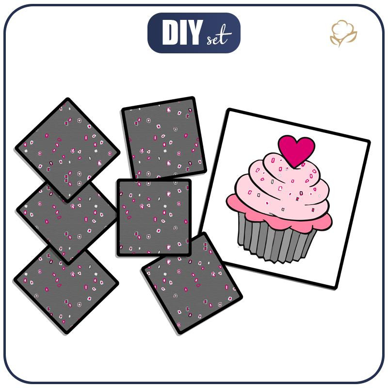 CUPCAKE - SPRINKLES - Mats for cups and jug - sewing set