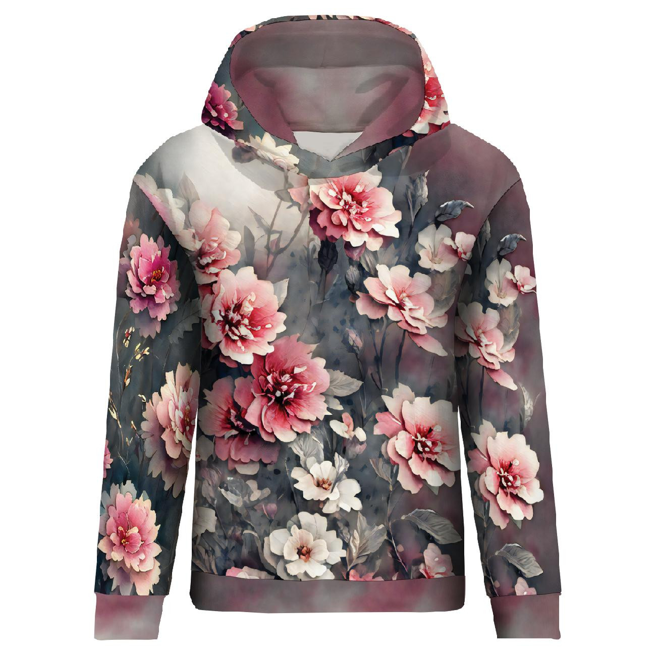 CLASSIC WOMEN’S HOODIE (POLA) - VINTAGE FLOWERS PAT. 3 - sewing set