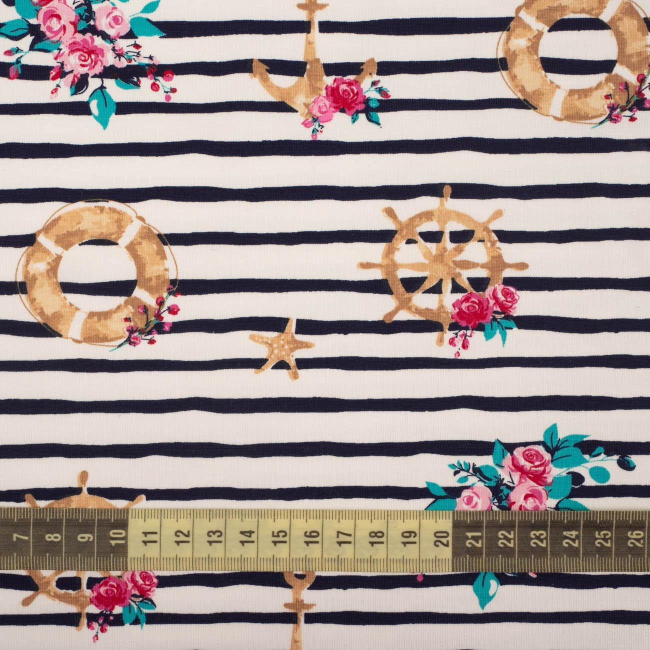 ANCHORS AND ROSES / STRIPES - single jersey 