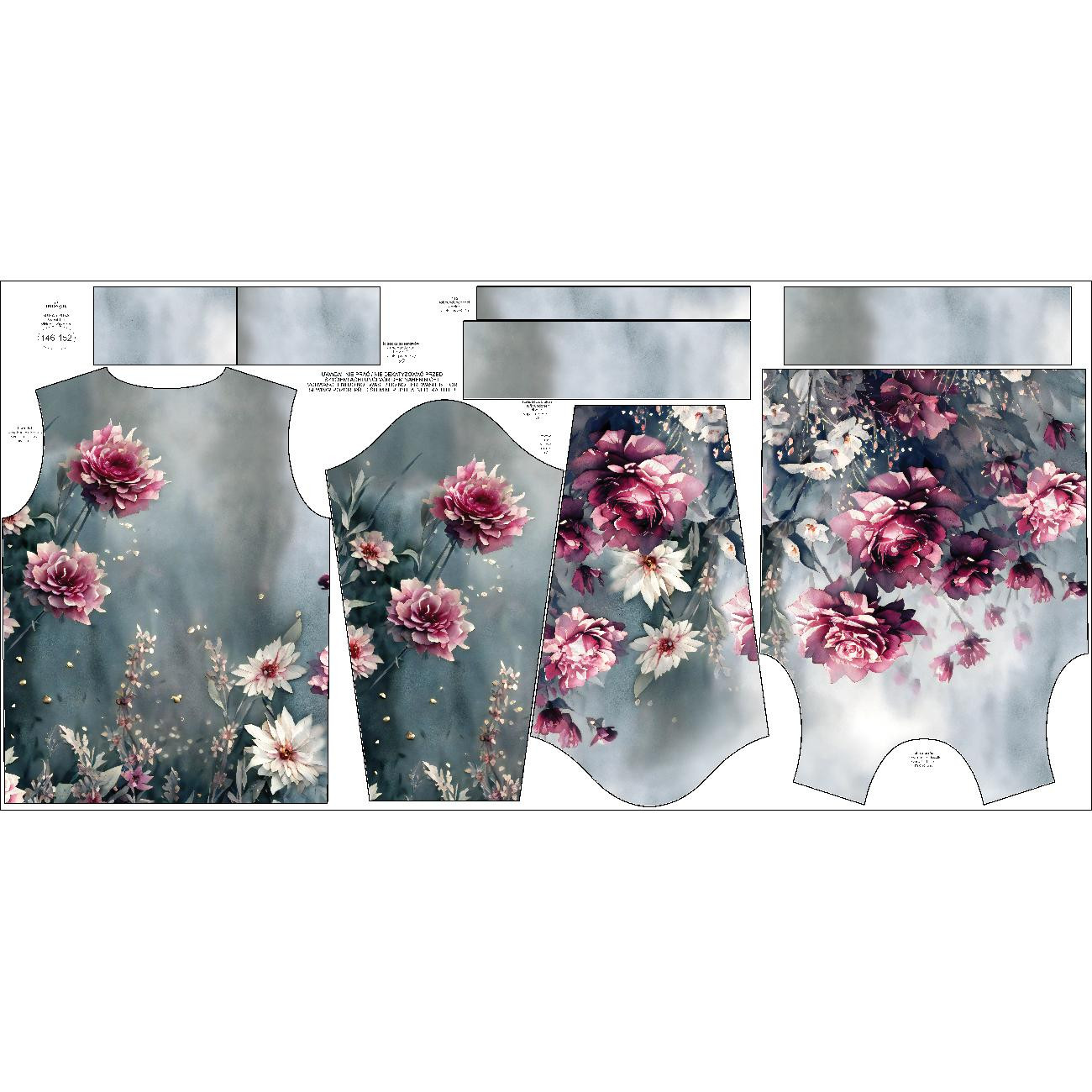 CHILDREN'S (NOE) SWEATSHIRT - VINTAGE FLOWERS PAT. 4 - sewing set
