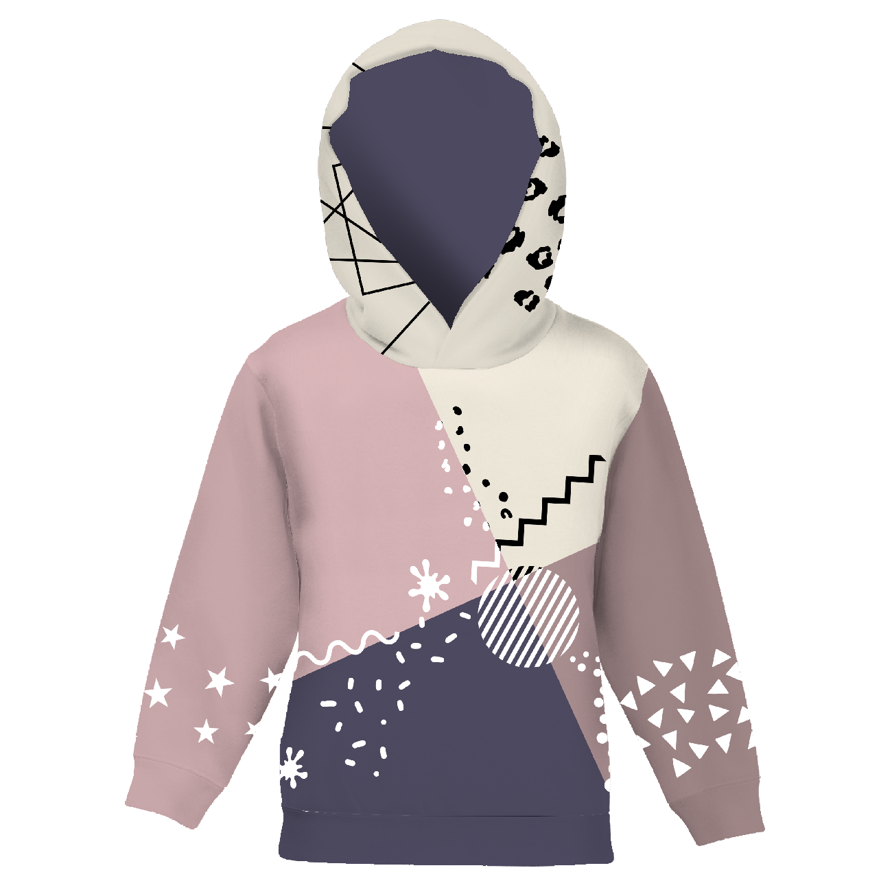 KID'S HOODIE (ALEX) - COLOR BLOCK pat. 2 - sewing set