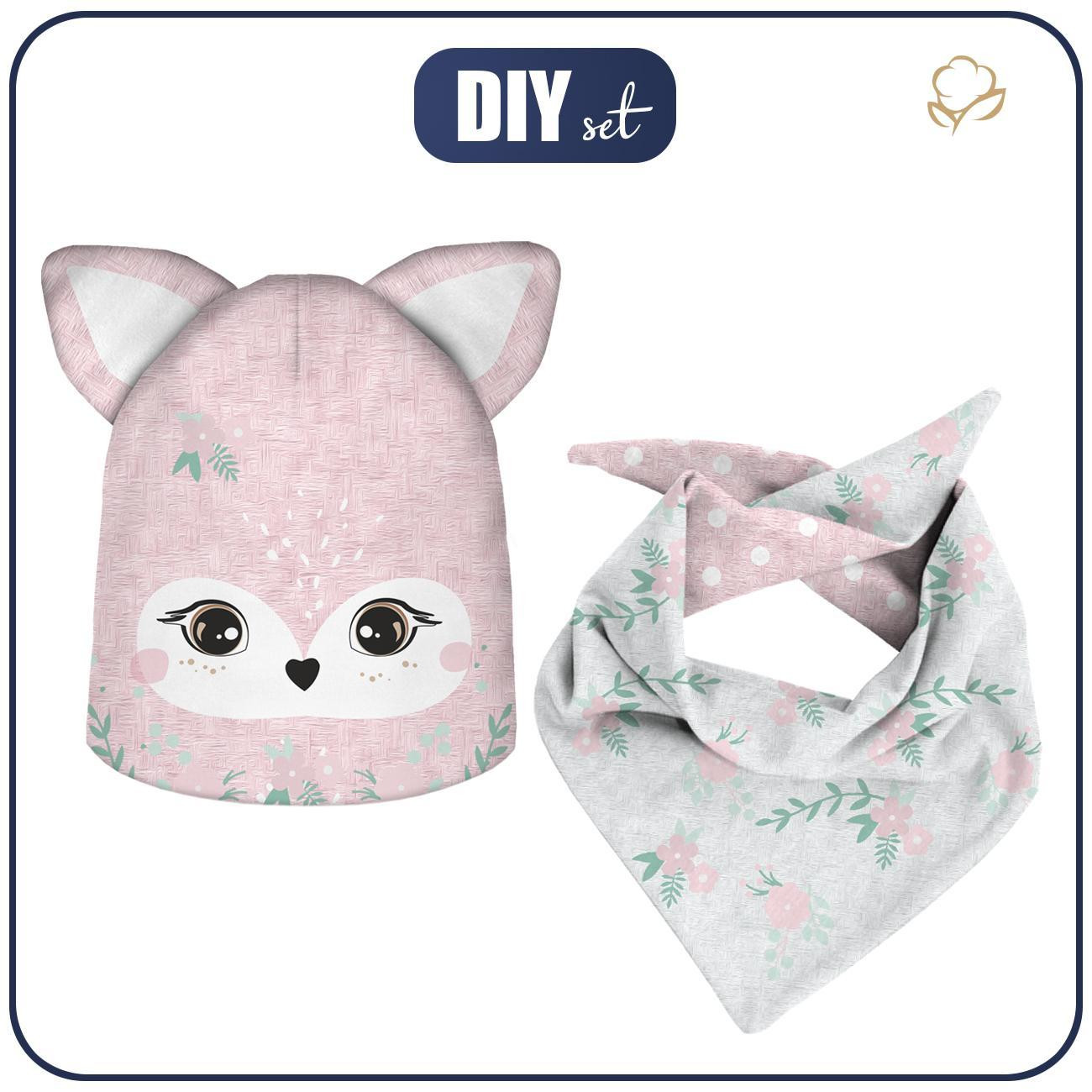 KID'S CAP AND SCARF (CAT) - FAWN JOLA 55-58