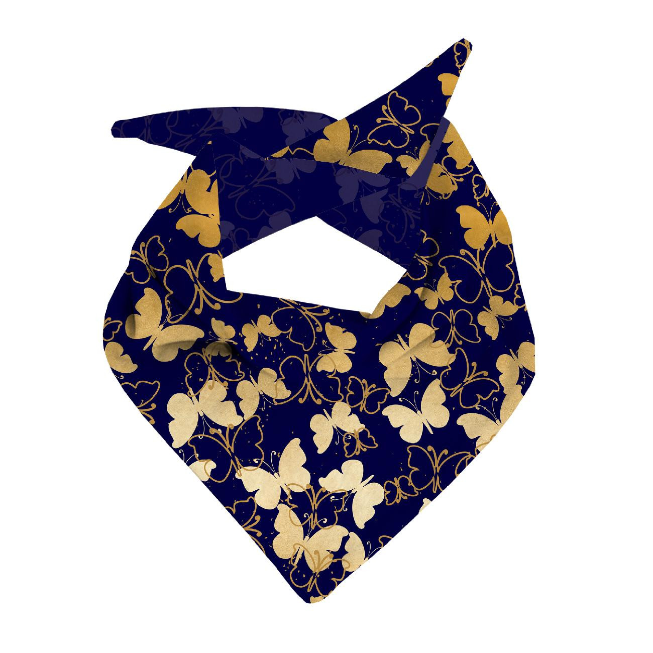 KID'S CAP AND SCARF (CLASSIC) - BUTTERFLIES / gold - sewing set