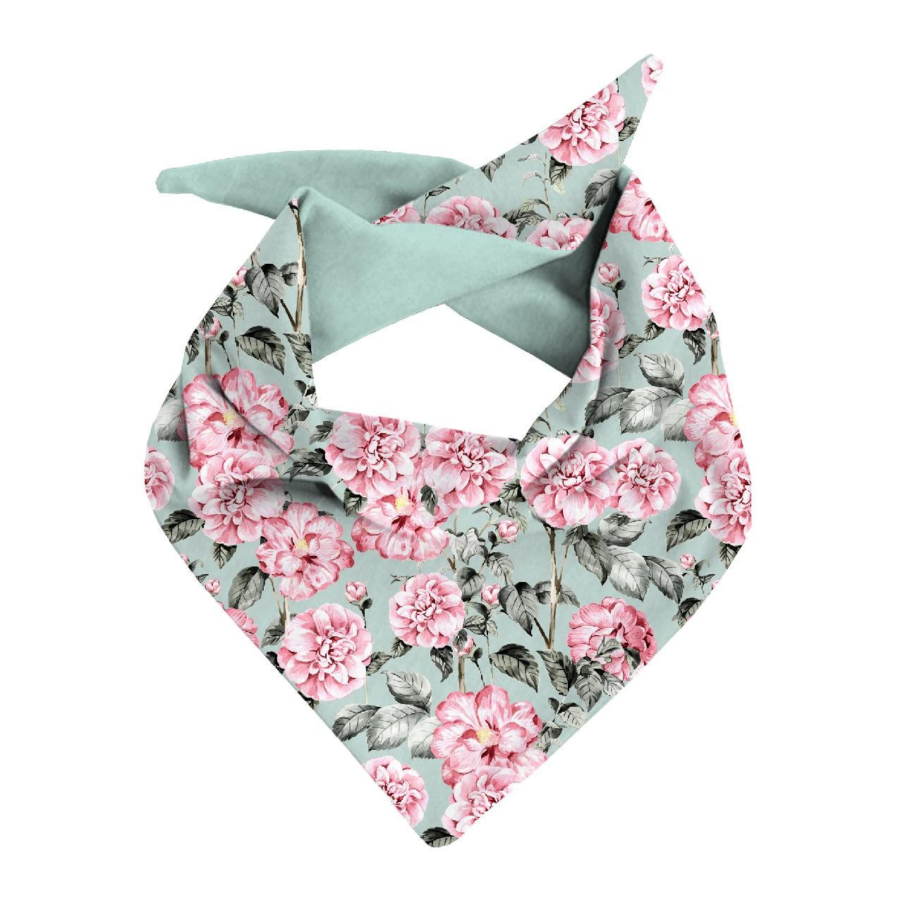 KID'S CAP AND SCARF (MOUSE) - PINK PEONIES pat. 1 - sewing set