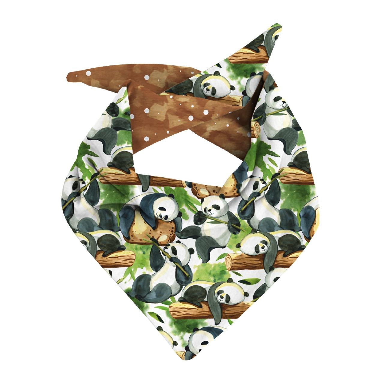 KID'S CAP AND SCARF (TEDDY) - PANDAS ON BAMBOO - sewing set