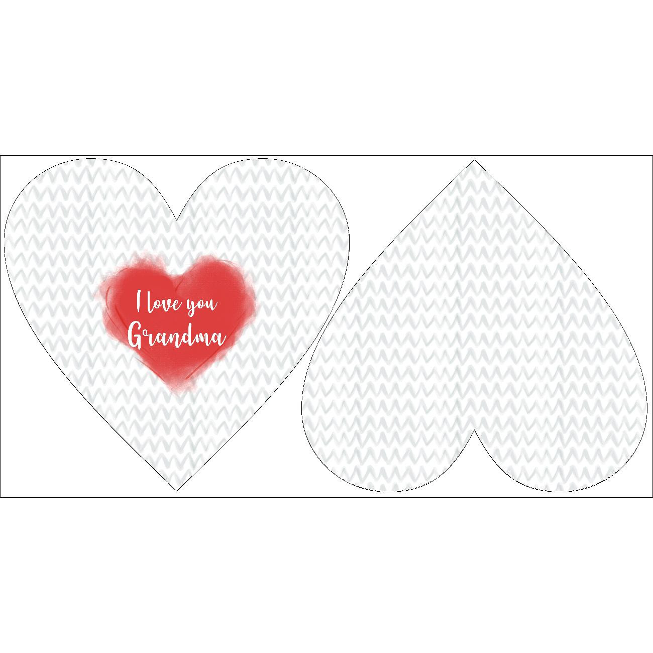 DECORATIVE PILLOW HEART - I love you Grandma / ZIGZAG