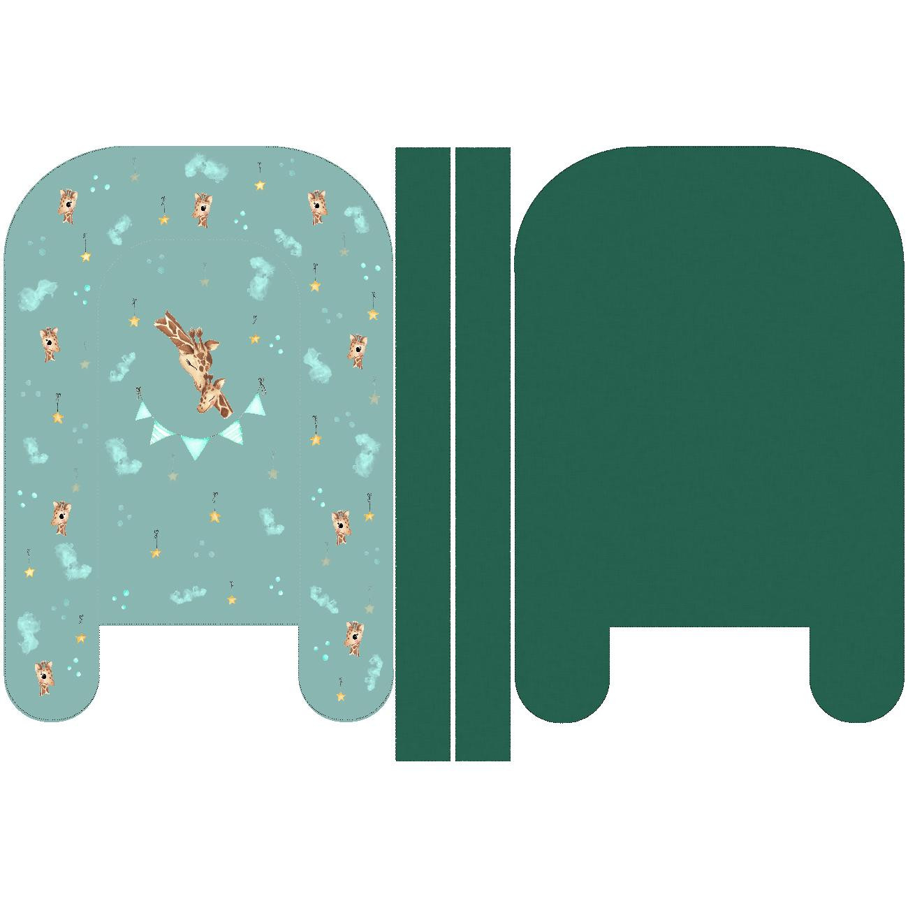 BABY NEST - GIRAFFE / green - sewing set