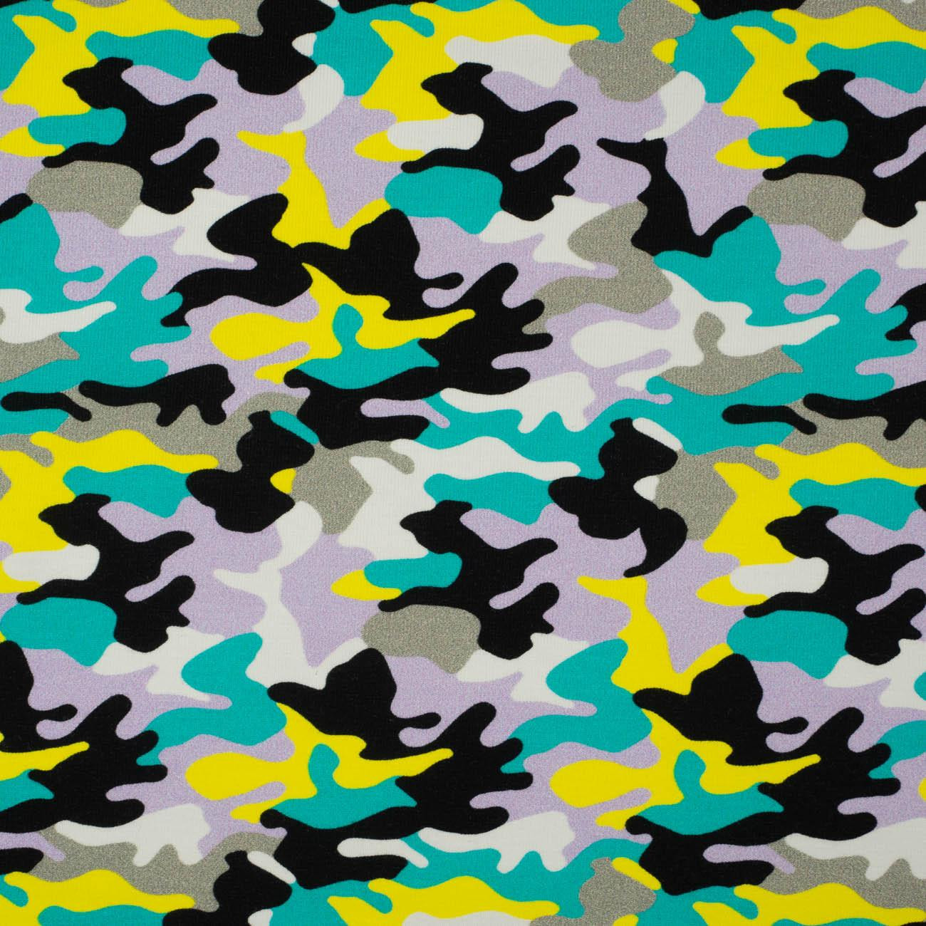 CAMOUFLAGE COLORFUL pat. 3 - Single jersey with elastane 