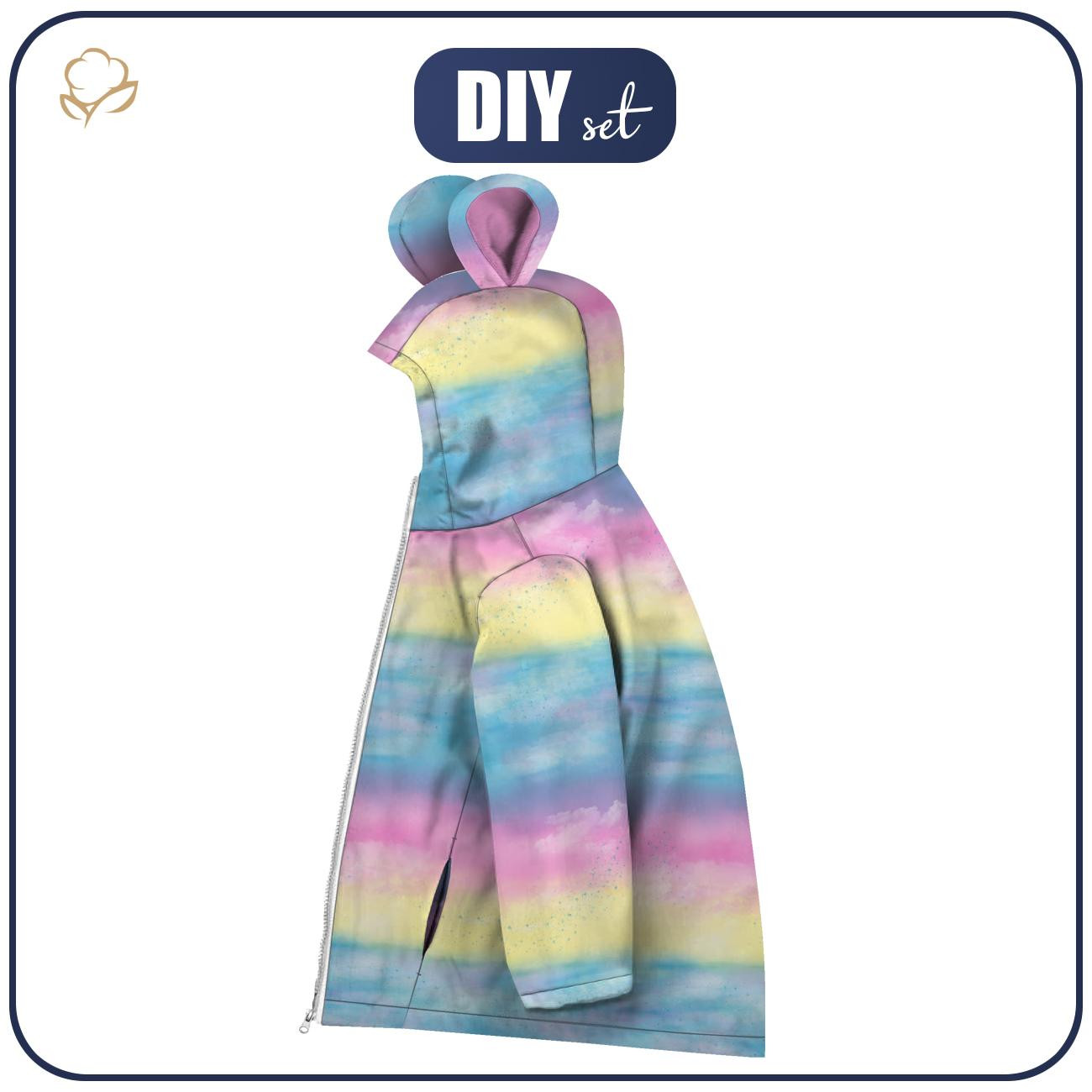 KIDS JACKET TEDDY (ZOE) - RAINBOW OCEAN pat. 1 - sewing set