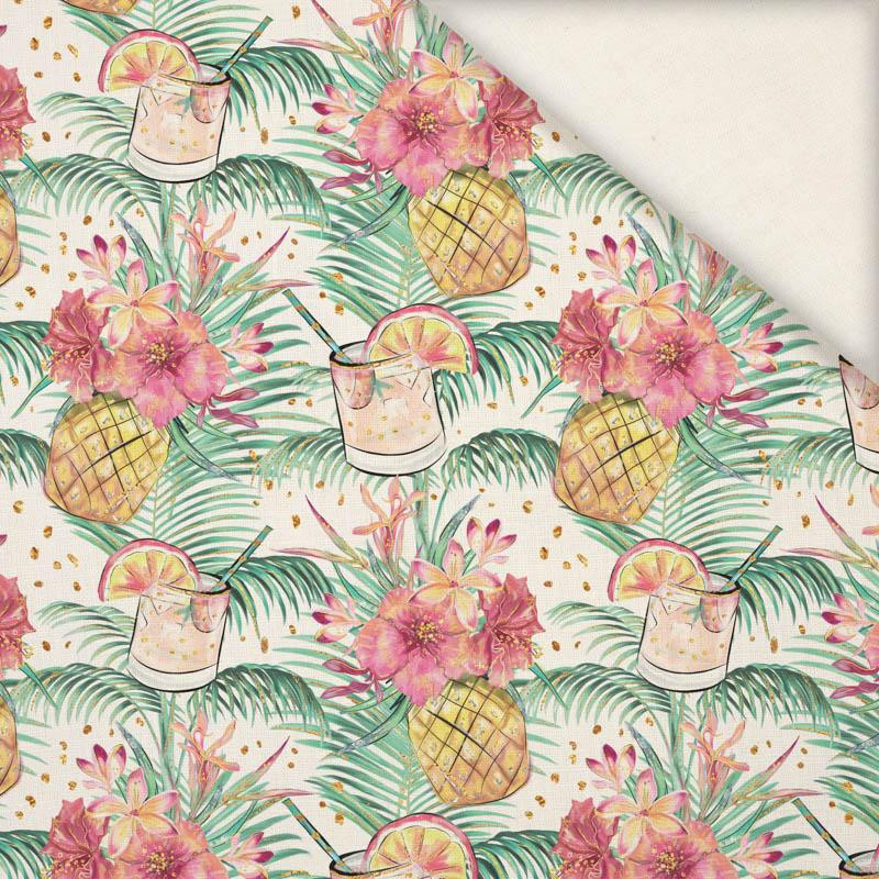PINEAPPLE DRINK - Linen with viscose