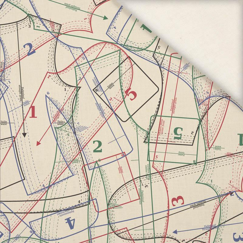 PATTERN (HOBBIES AND JOBS) - ecru - Linen with viscose