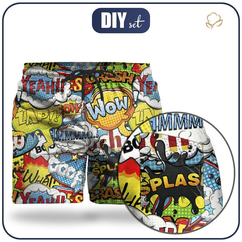 Men's swim trunks - COMIC BOOK - sewing set