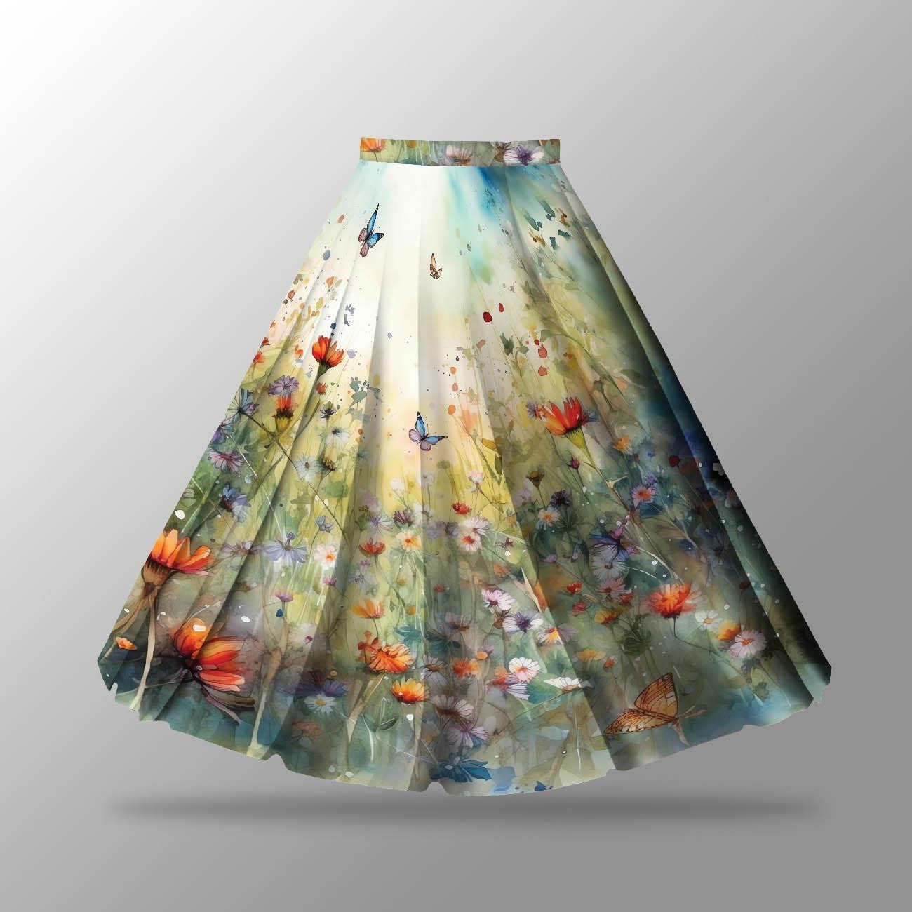 MAGIC MEADOW - skirt panel "MAXI"