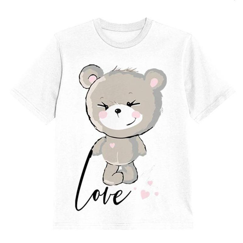 KID’S T-SHIRT- BEAR / love -  single jersey