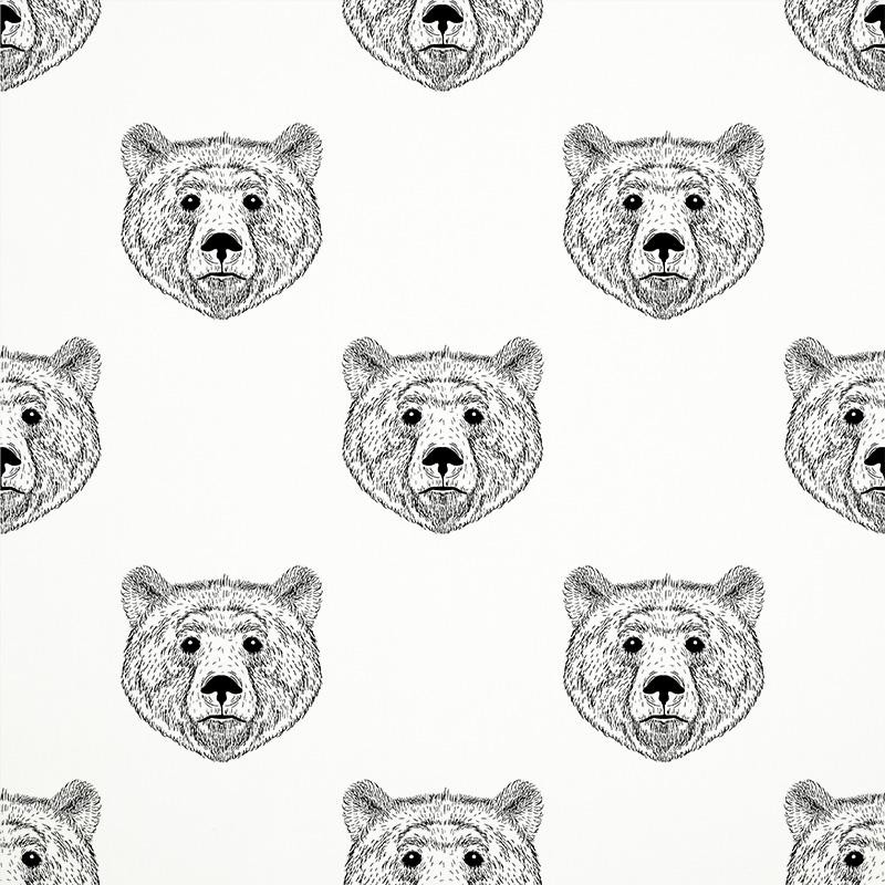 BEARS (heads) / white - looped knit 
