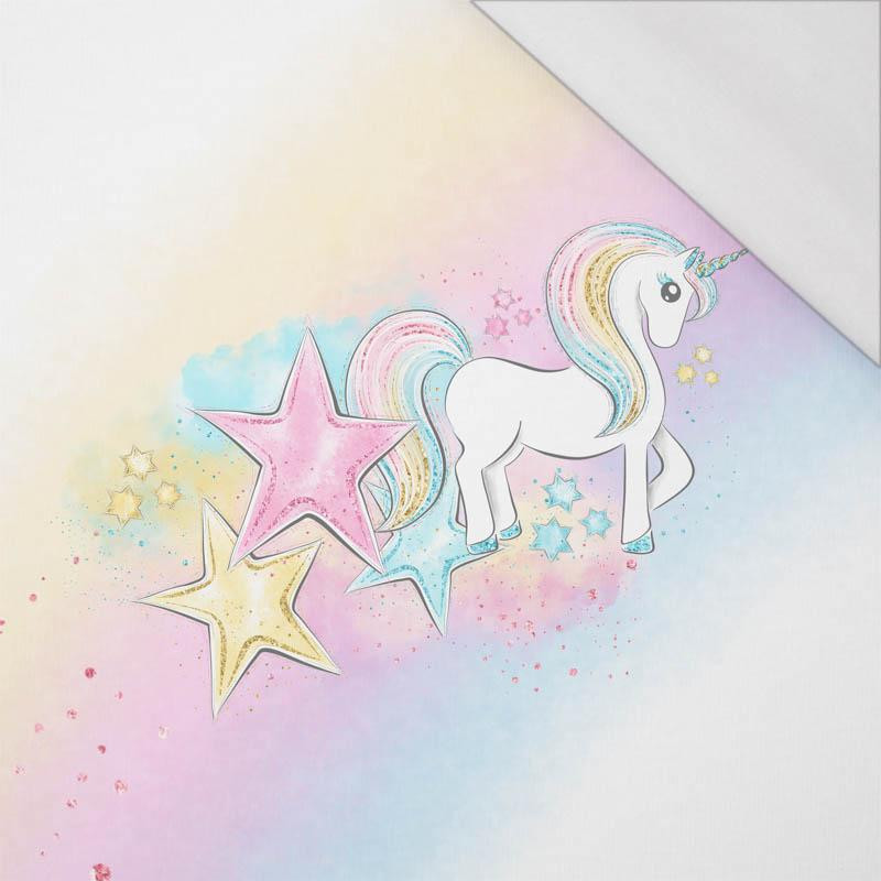 UNICORN AND STARS (WONDERLAND) - SINGLE JERSEY PANORAMIC PANEL (60cm x 155cm)