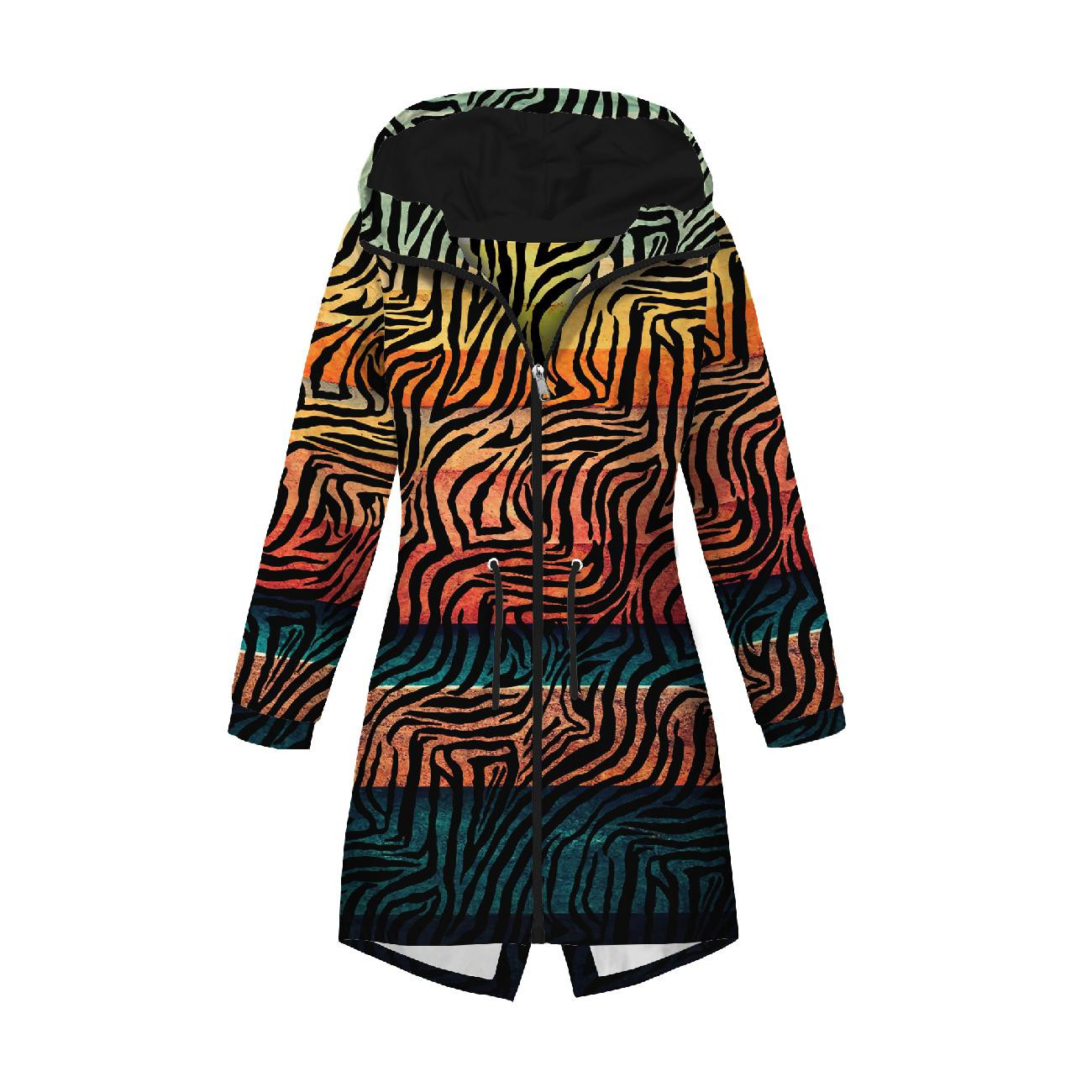 WOMEN'S PARKA (ANNA) - ZEBRA / stripes - sewing set