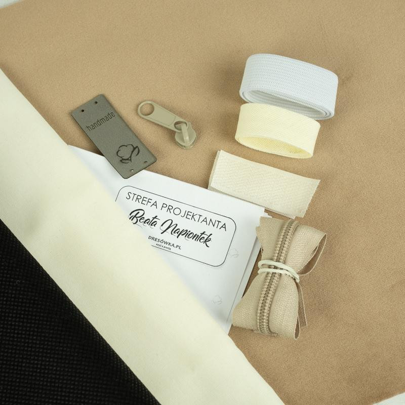 YOGI pencil case - BEIGE / velour